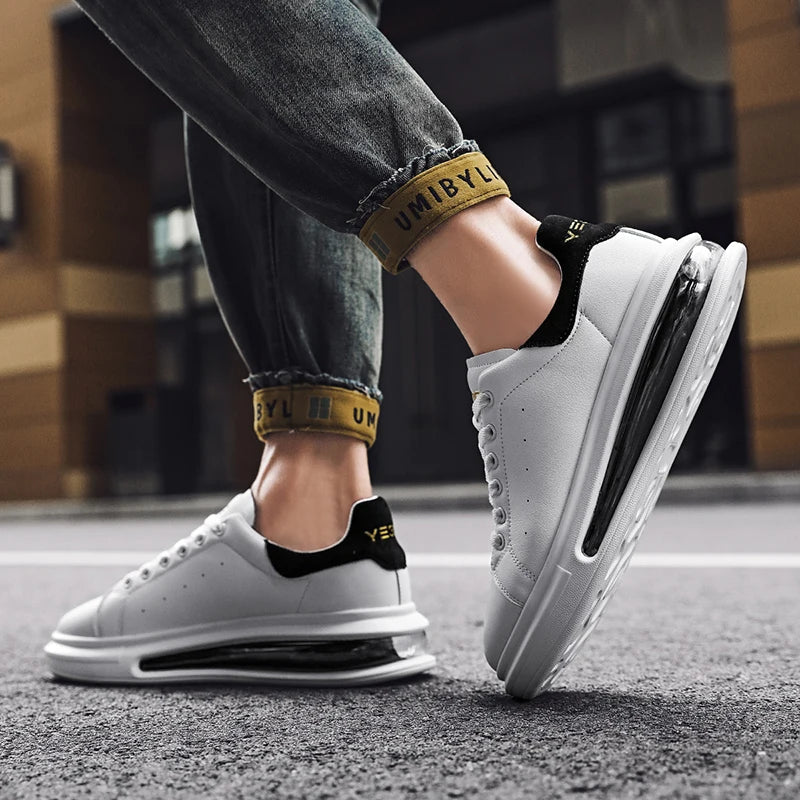 Men’s Sneakers Lightweight Casual Walking Shoes Air Cushion Lace Up Trainers
