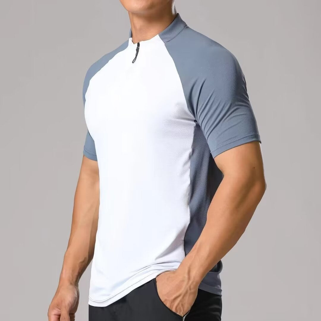 Men’s Half-Zip Sports Shirt – Lightweight Athletic Training Top - Solorfit