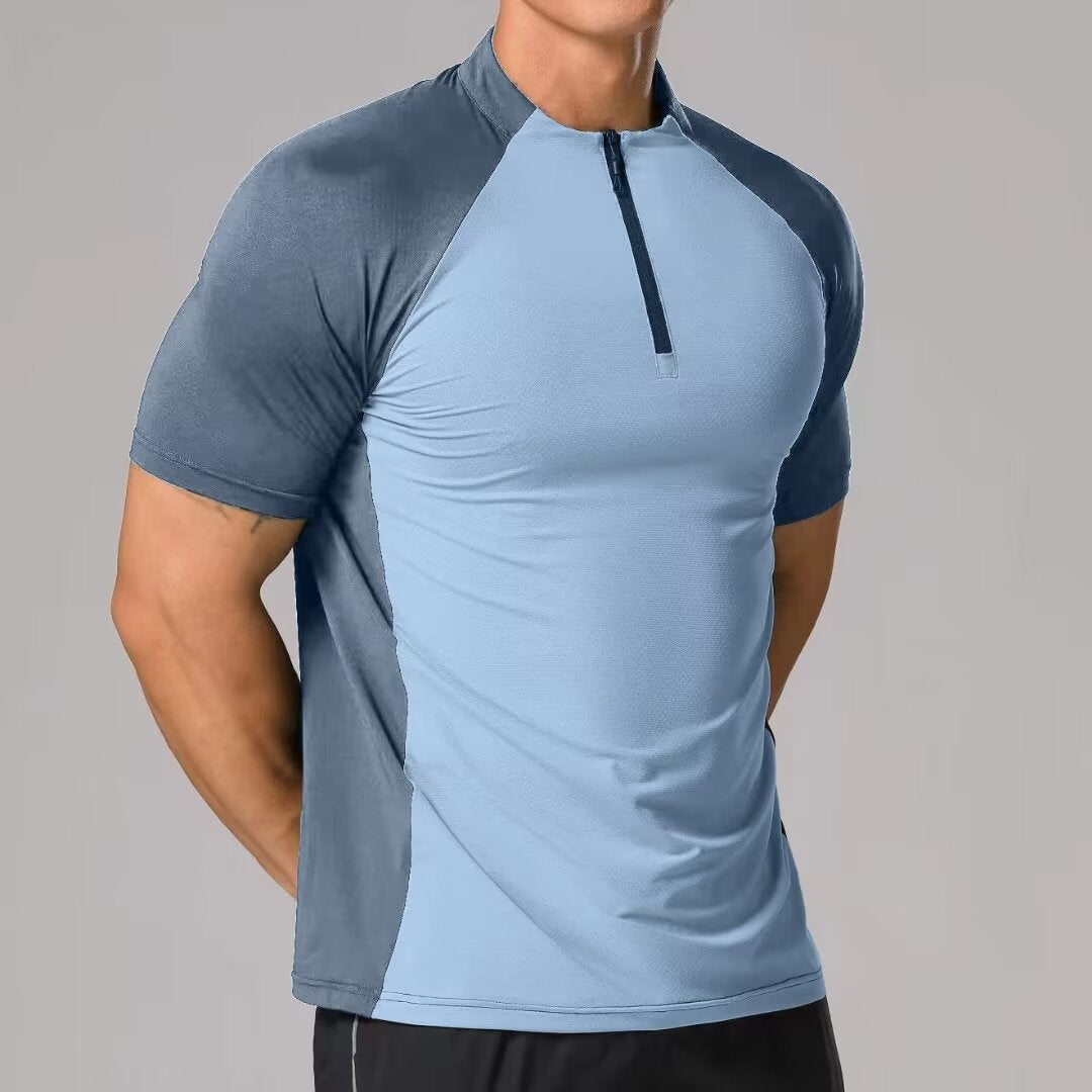 Men’s Half-Zip Sports Shirt – Lightweight Athletic Training Top - Solorfit