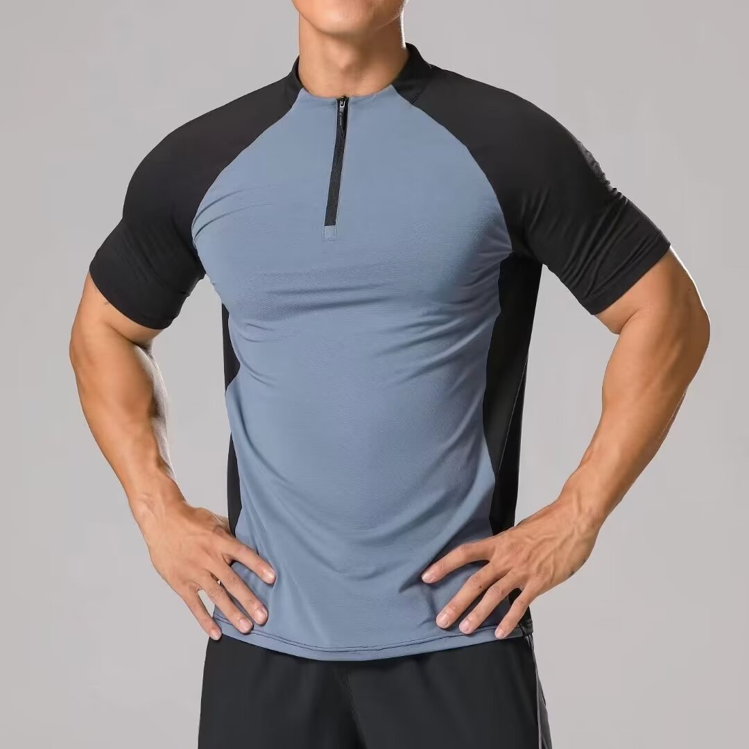 Men’s Half-Zip Sports Shirt – Lightweight Athletic Training Top - Solorfit