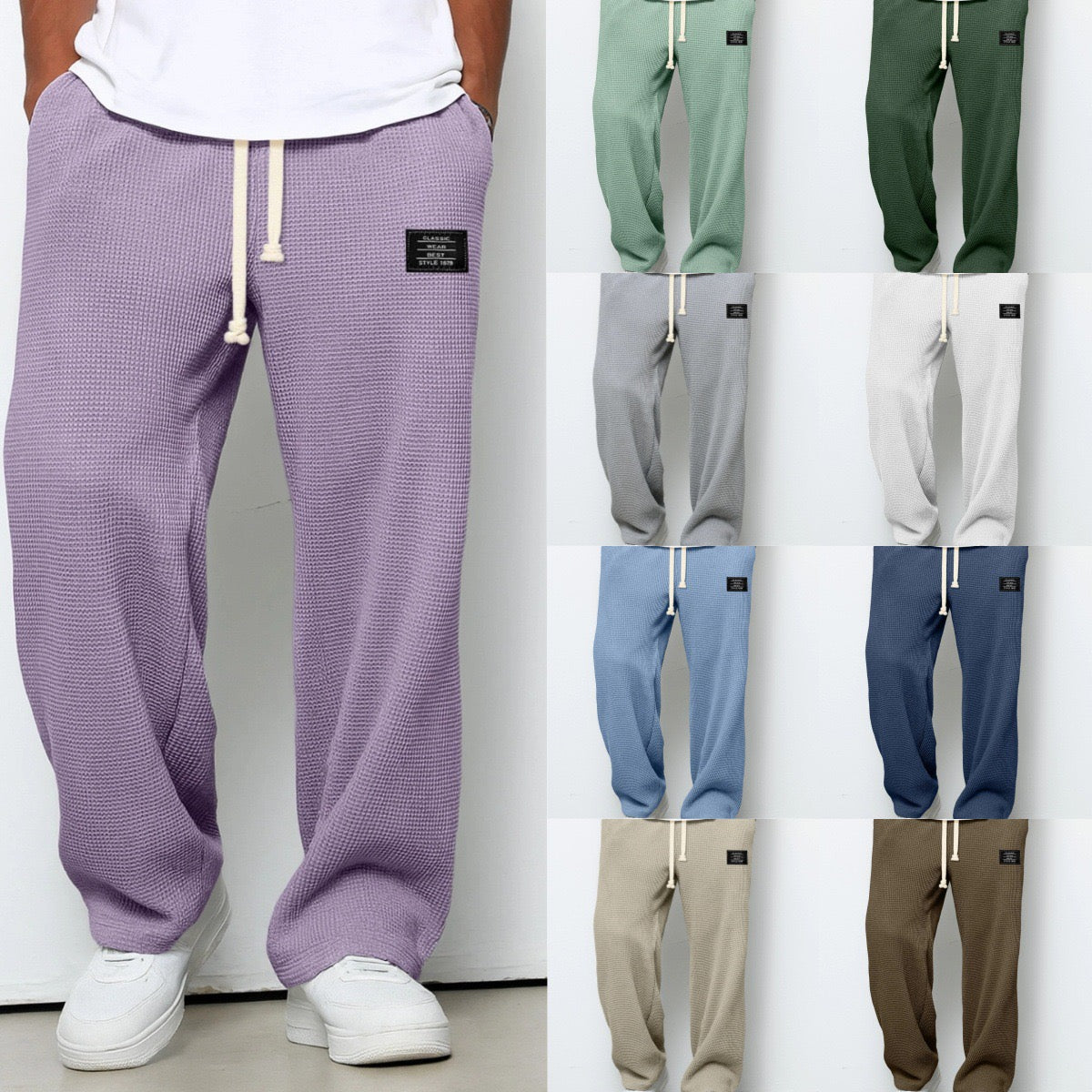 Samuel Men’s Wide-Leg Pants with Adjustable Waist