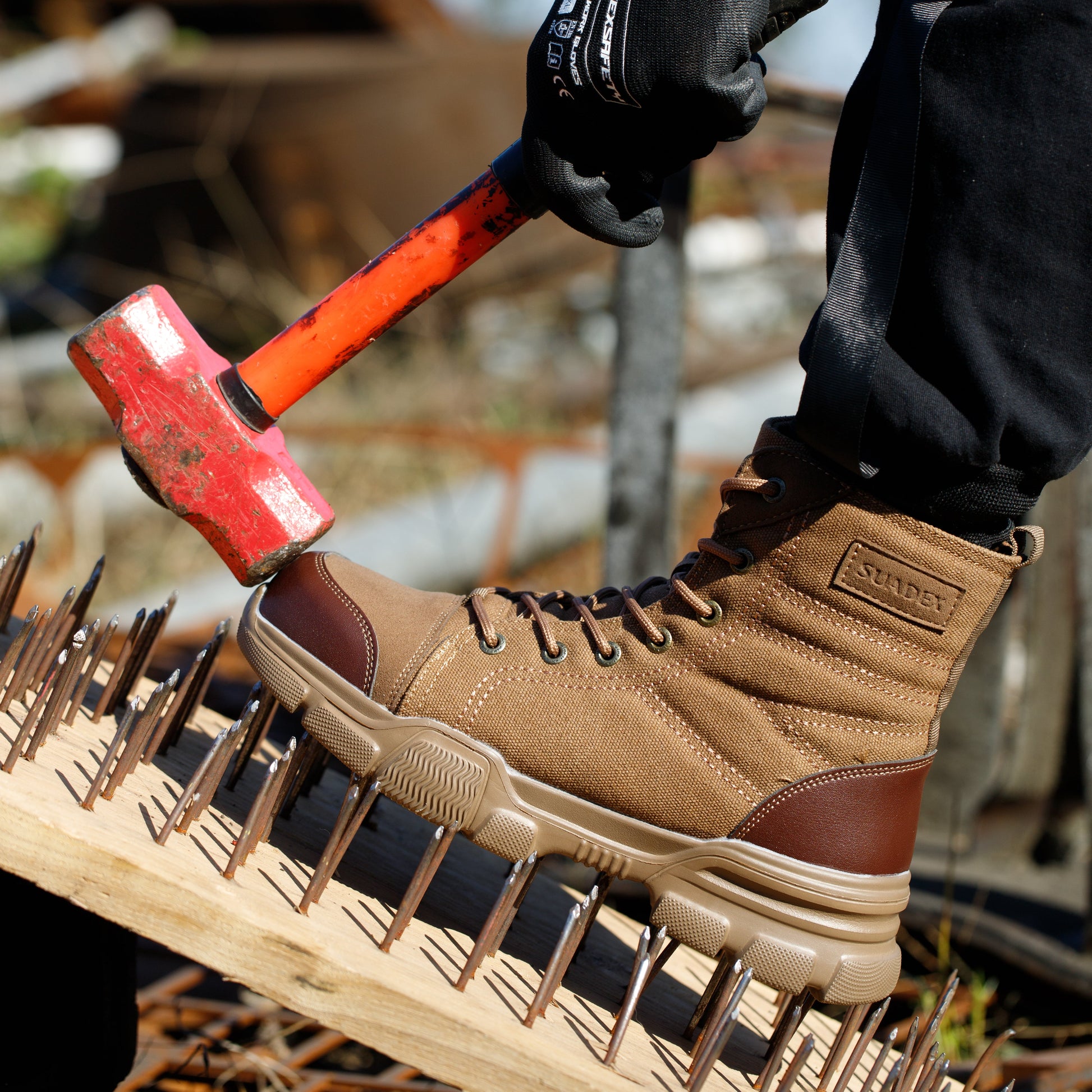 Men’s Steel Toe Military Safety Boots – Durable Work & Tactical Footwear | Anti-Slip Protection
