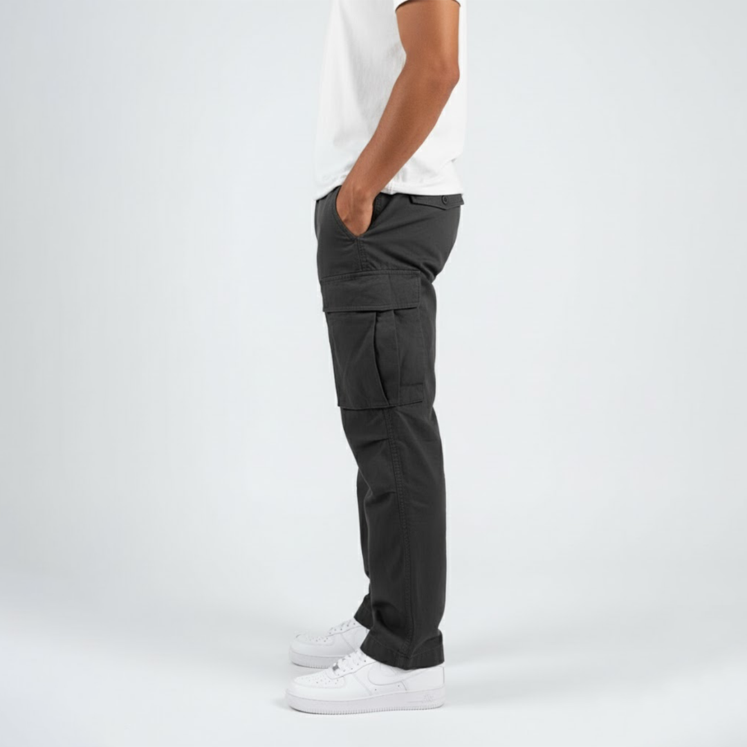 Men’s Utility Cargo Pants Relaxed Fit Multi Pocket Casual Trousers