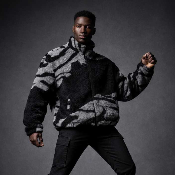 Men’s Fleece Jacket Zip Up Casual Outdoor Winter Outerwear