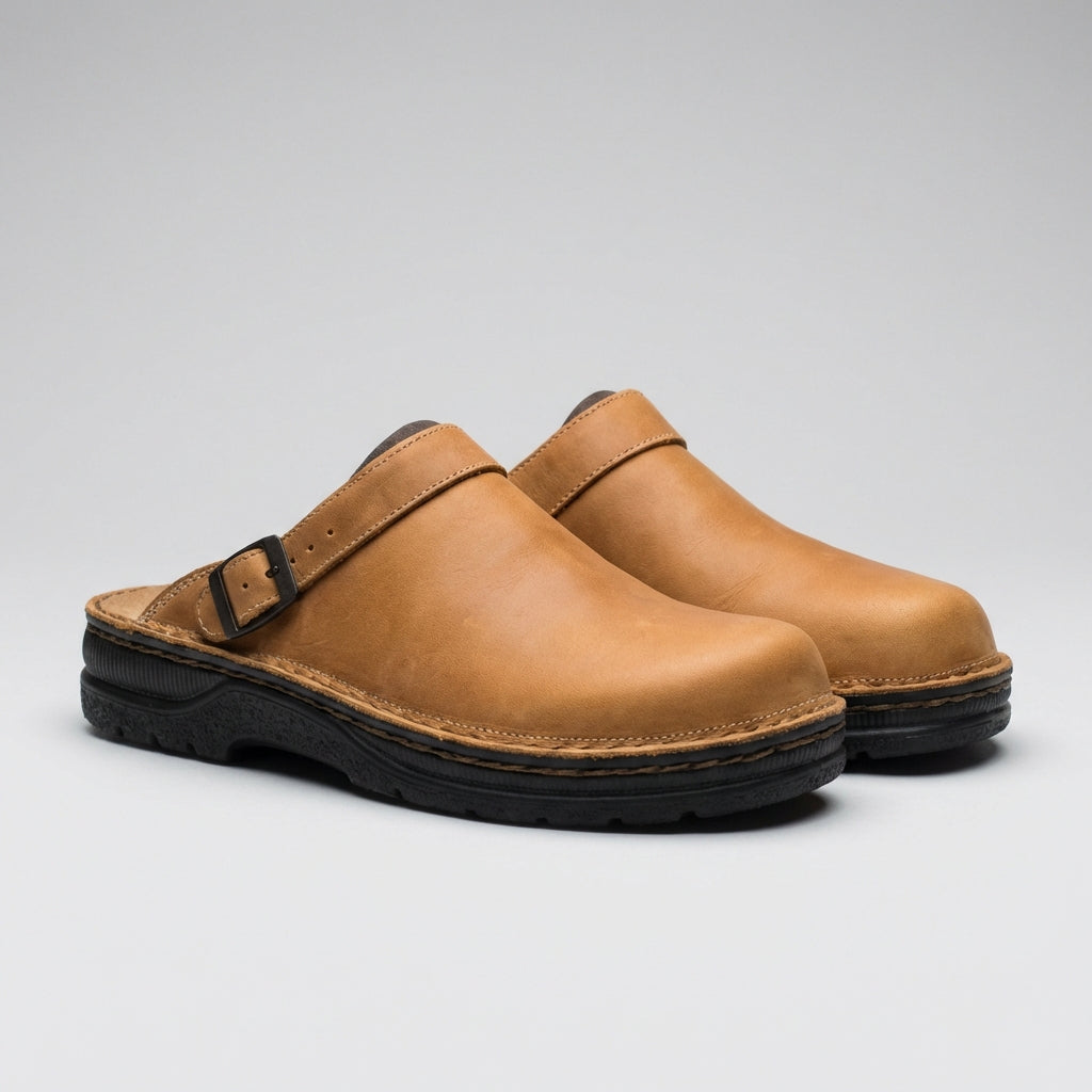 Slip-On Mule Orthopedic Cushion Clogs with Adjustable Buckle Strap