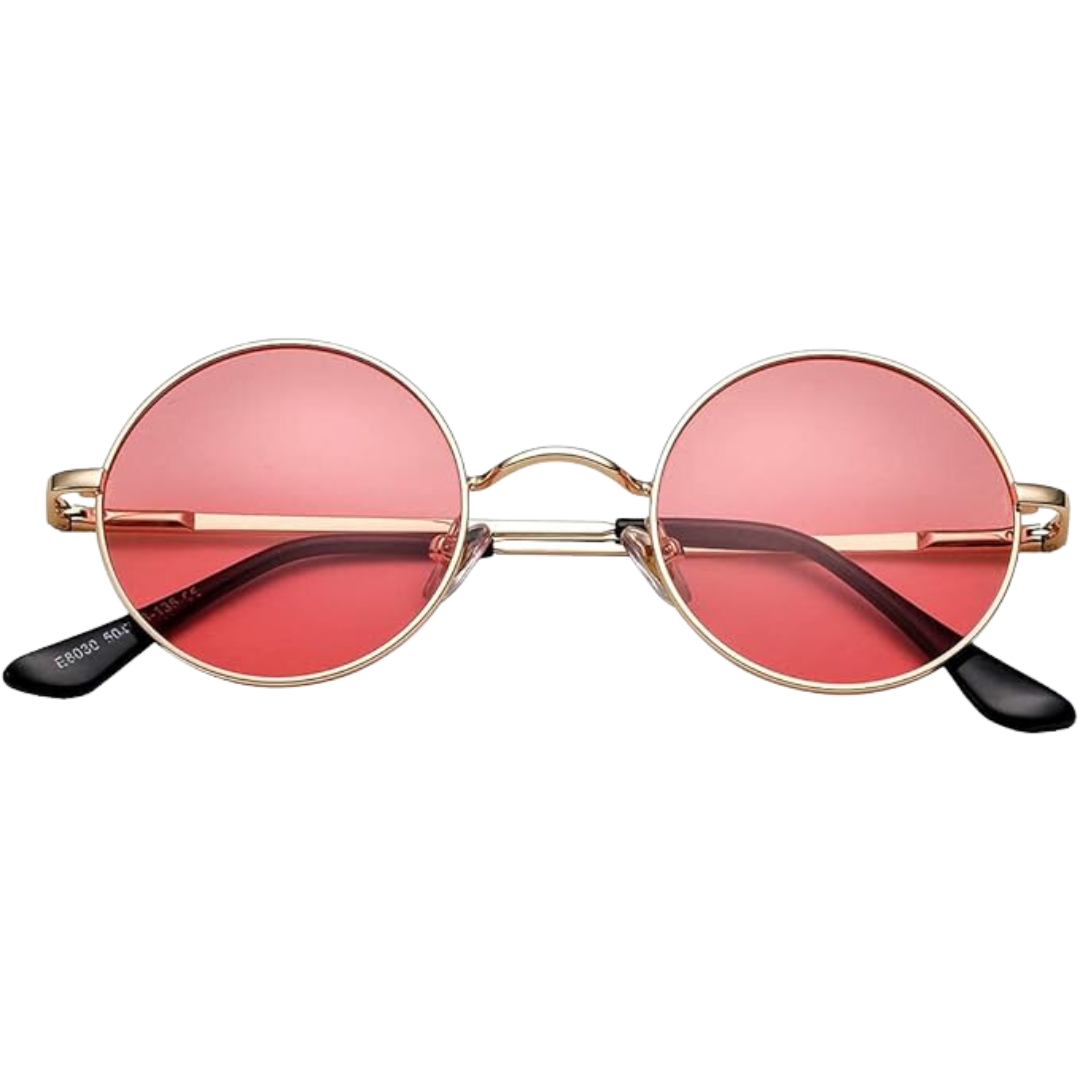 Vintage Round Sunglasses Retro Metal Frame UV Protection Fashion Eyewear