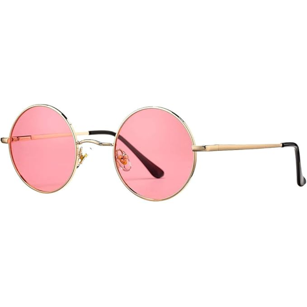 Vintage Round Sunglasses Retro Metal Frame UV Protection Fashion Eyewear