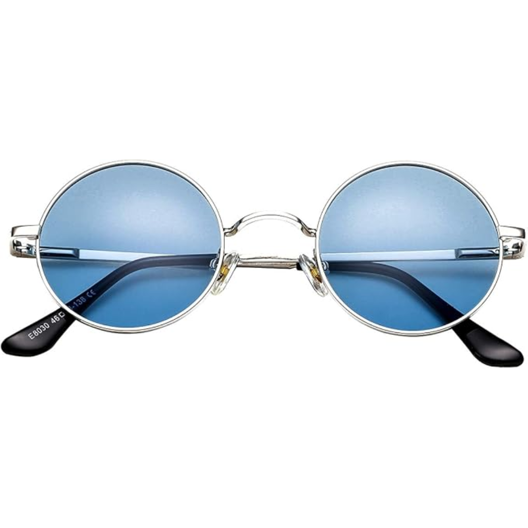 Vintage Round Sunglasses Retro Metal Frame UV Protection Fashion Eyewear