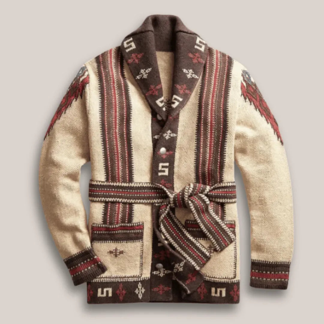 Luke Men’s Heritage Jacquard Sweater – Classic Patterned Knit