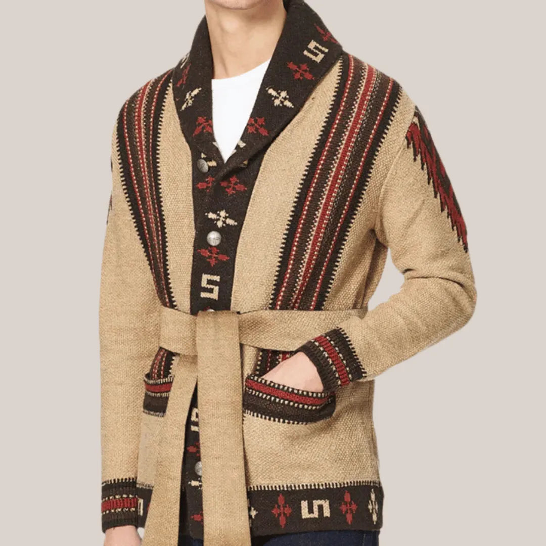 Luke Men’s Heritage Jacquard Sweater – Classic Patterned Knit