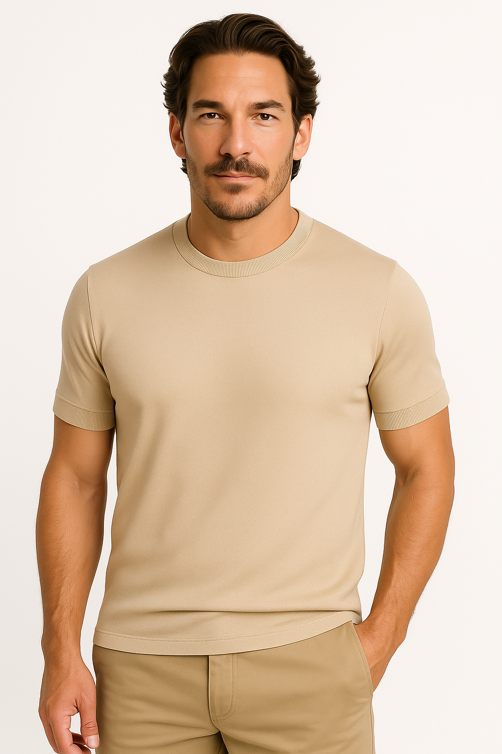 Men’s Cashmere Knit Polo Shirt – Soft Luxury Sweater Top for Smart Casual Wear - Solorfit