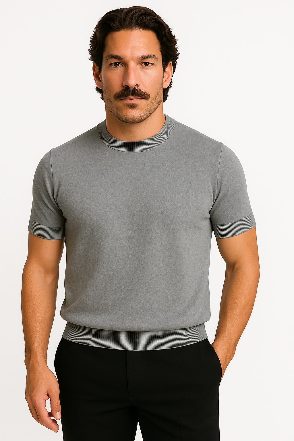 Men’s Cashmere Knit Polo Shirt – Soft Luxury Sweater Top for Smart Casual Wear - Solorfit