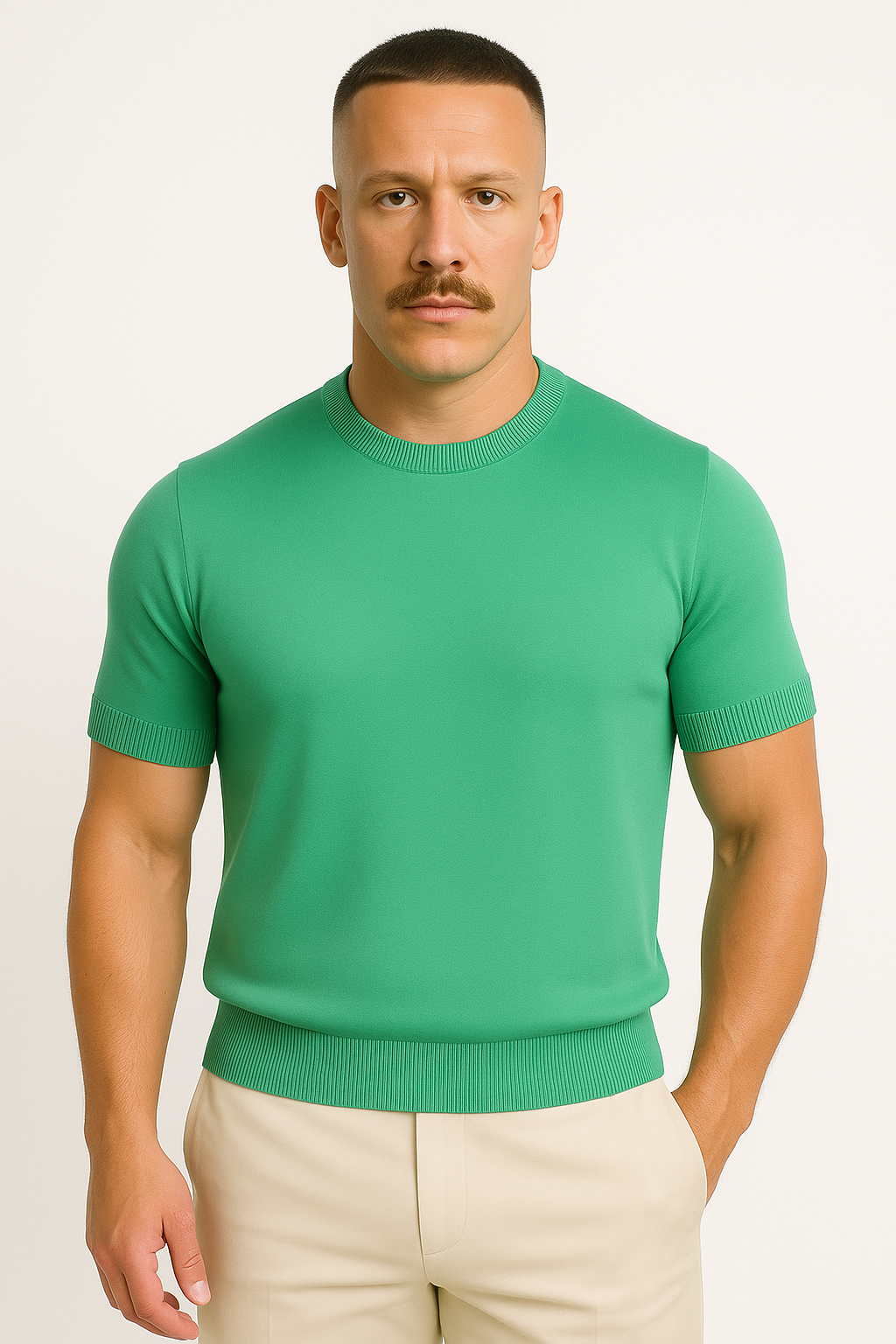 Men’s Cashmere Knit Polo Shirt – Soft Luxury Sweater Top for Smart Casual Wear - Solorfit
