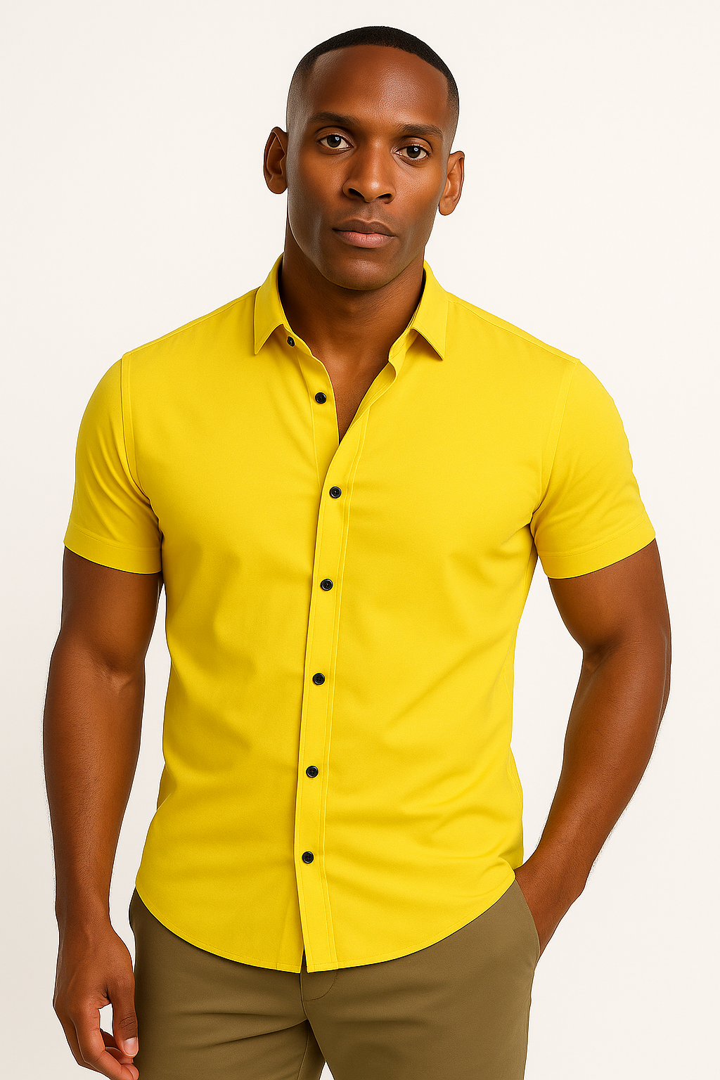 Solorfit | Men Athletic Stretch Fit Shirt - Solorfit