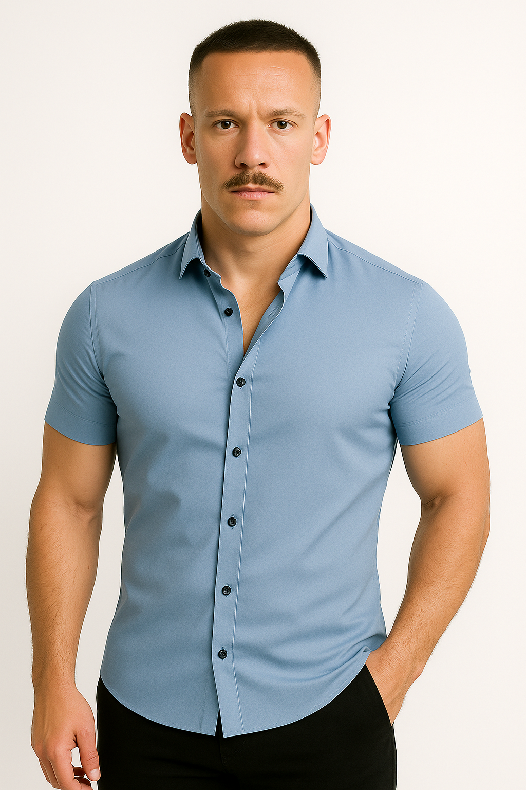 Solorfit | Men Athletic Stretch Fit Shirt - Solorfit
