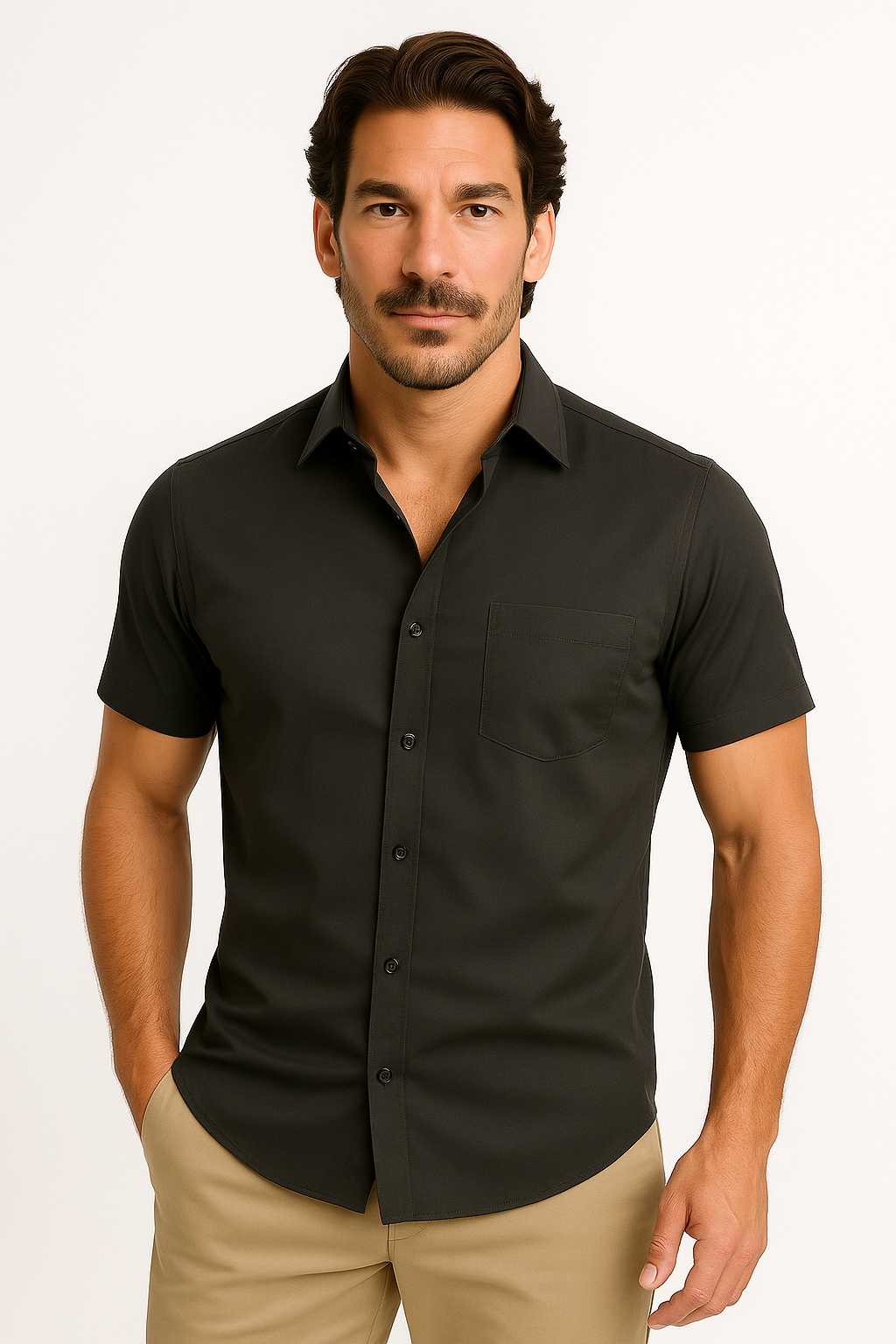 Solorfit | Men Athletic Stretch Fit Shirt - Solorfit