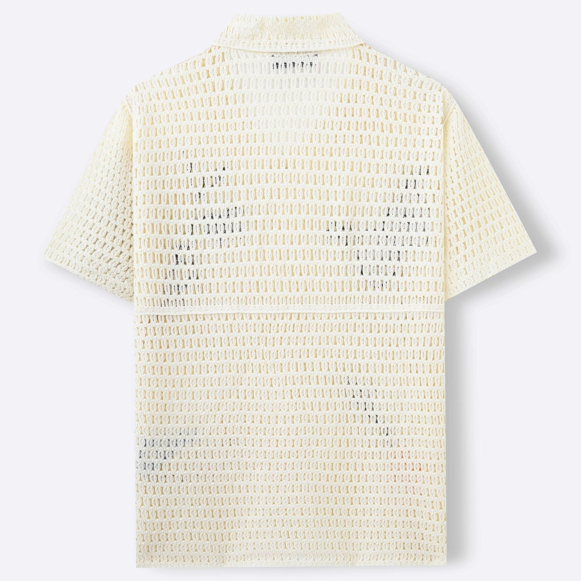 Capri Men Vintage Pattern Crochet Polo Blouse