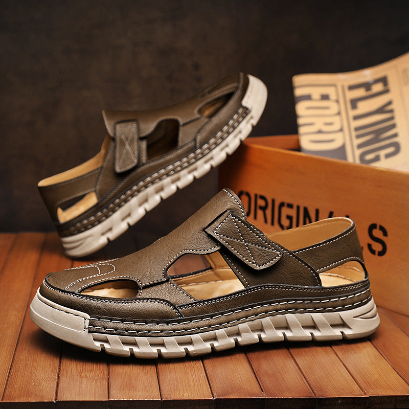 Men’s Closed Toe Sandals Casual Outdoor Walking Comfort Shoes