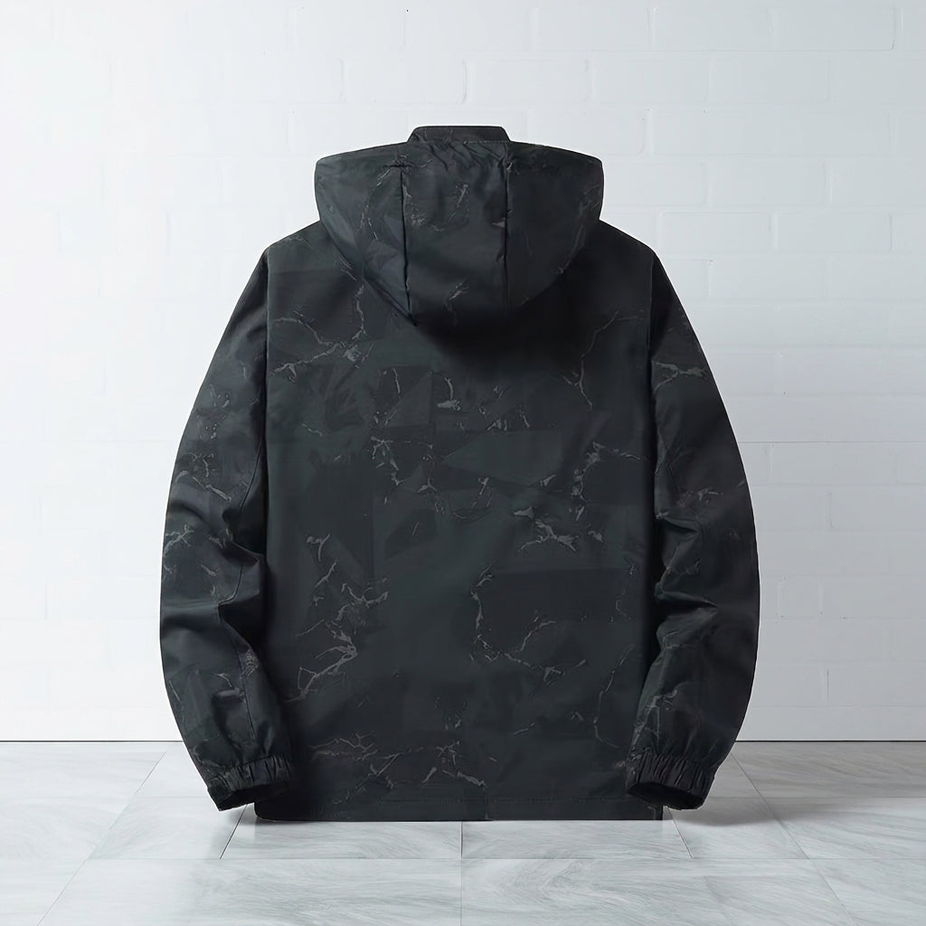 Men's Autumn Windproof Camouflage Hooded Jacket with Breathable Lining