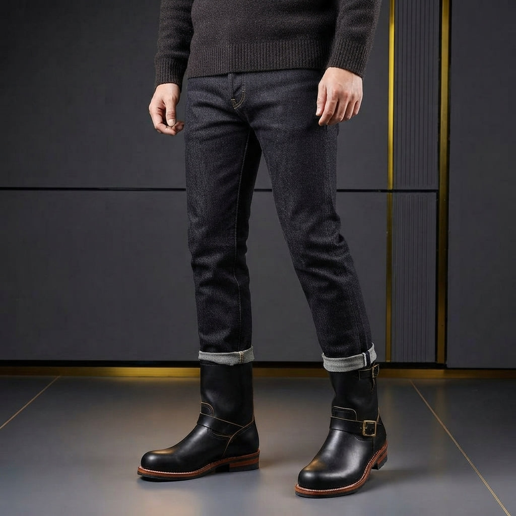 Men’s Western Boots Casual Mid Calf Boots Everyday Footwear