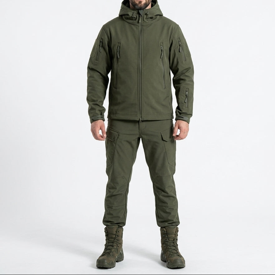 Men’s Tactical Jacket and Cargo Pants Set Outdoor Utility Outfit