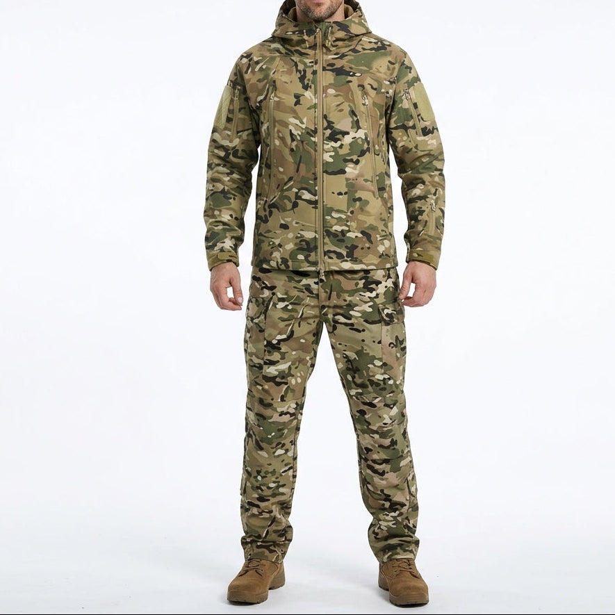 Men’s Tactical Jacket and Cargo Pants Set Outdoor Utility Outfit