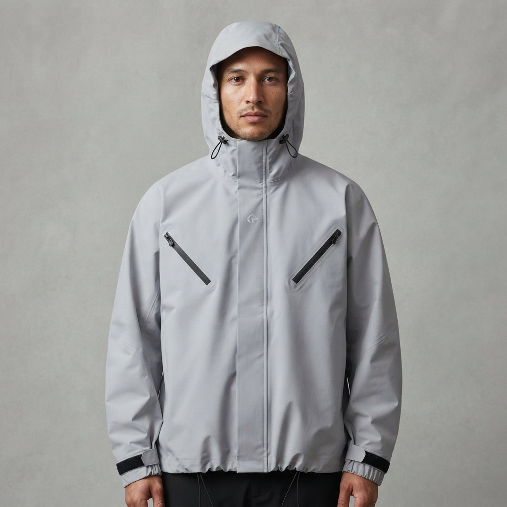 Men’s Hooded Windbreaker Jacket Casual Outdoor Zip Up Outerwear