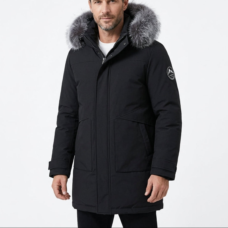 Men’s Parka Jacket Hooded Casual Outdoor Outerwear