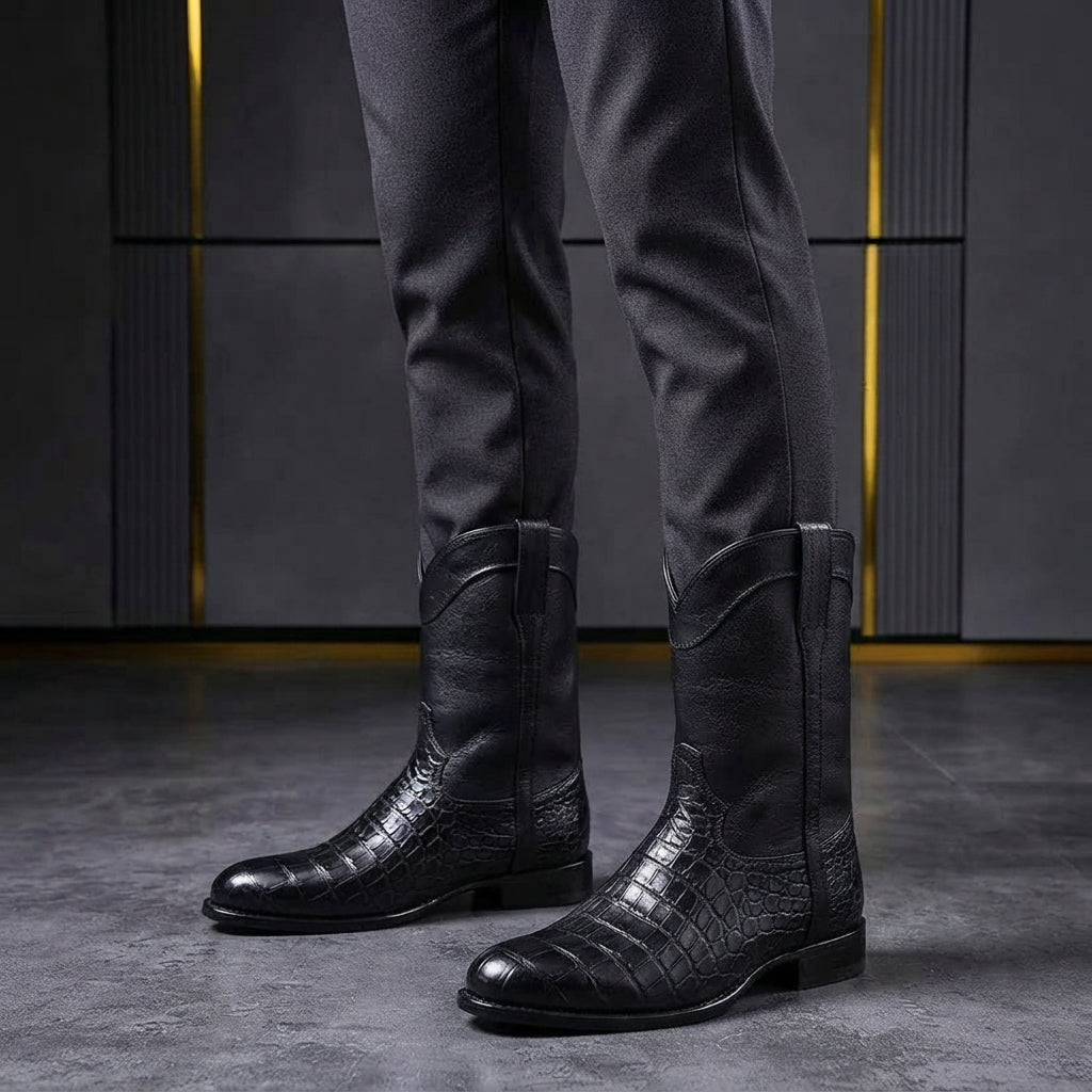 Men’s Western Boots Casual Cowboy Style Ankle Footwear