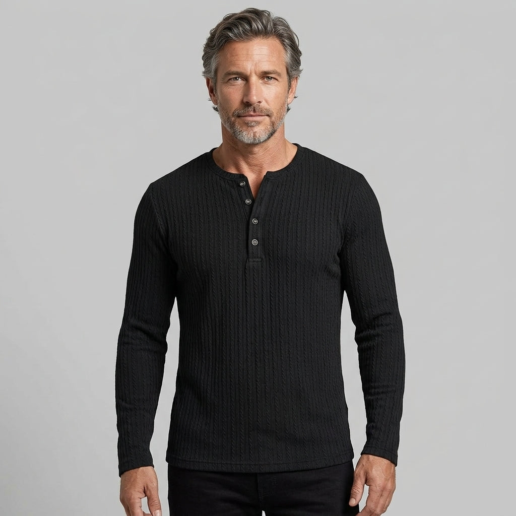 Men’s Casual V Neck Shirt Long Sleeve Button Up Everyday Wear
