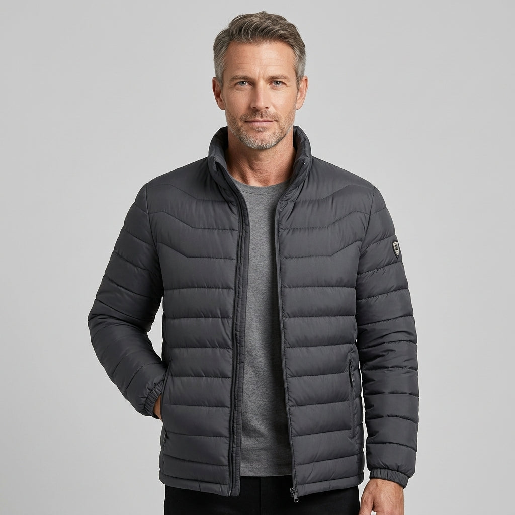 Men’s Puffer Jacket Casual Zip Up Winter Outdoor Outerwear