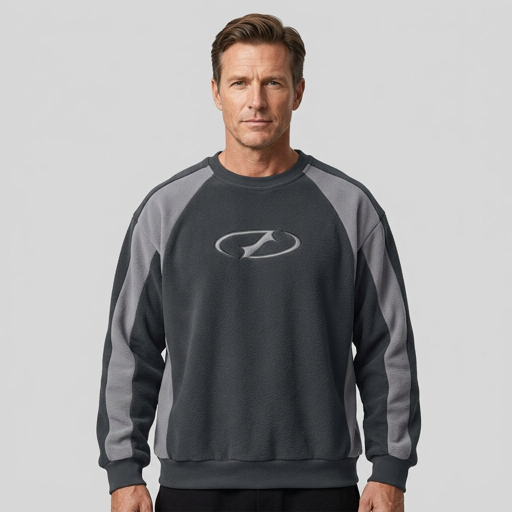 Men’s Color Block Sweatshirt Casual Long Sleeve Crew Neck Top