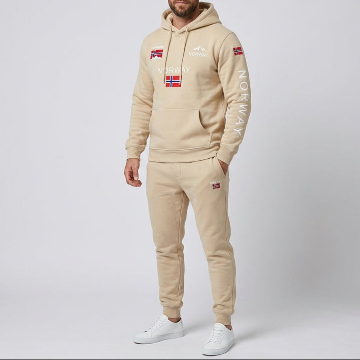 Men’s Hoodie and Jogger Set Norway Casual Tracksuit Outfit