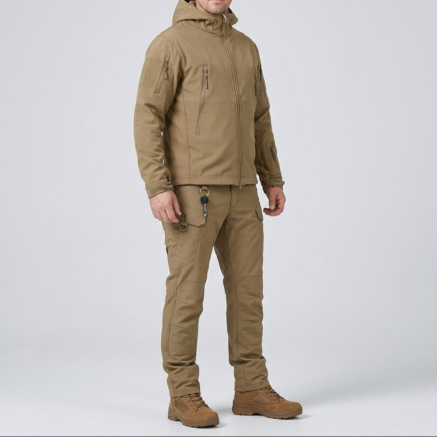 Men’s Tactical Jacket and Cargo Pants Set Outdoor Utility Outfit