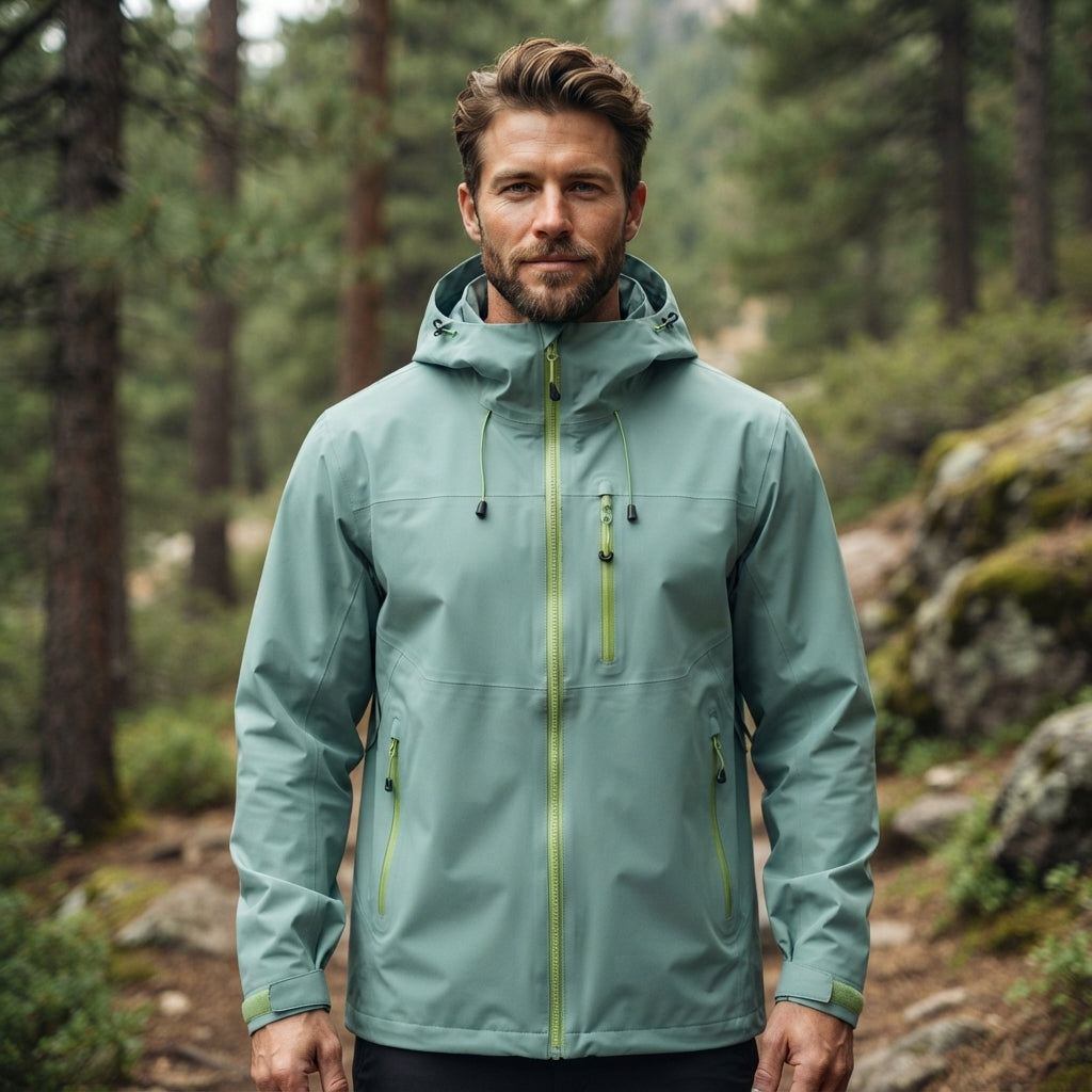 Men’s Hooded Outdoor Jacket Functional Zip Up Travel Jacket