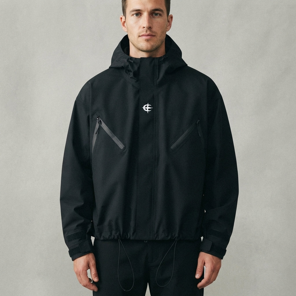 Men’s Hooded Windbreaker Jacket Casual Outdoor Zip Up Outerwear