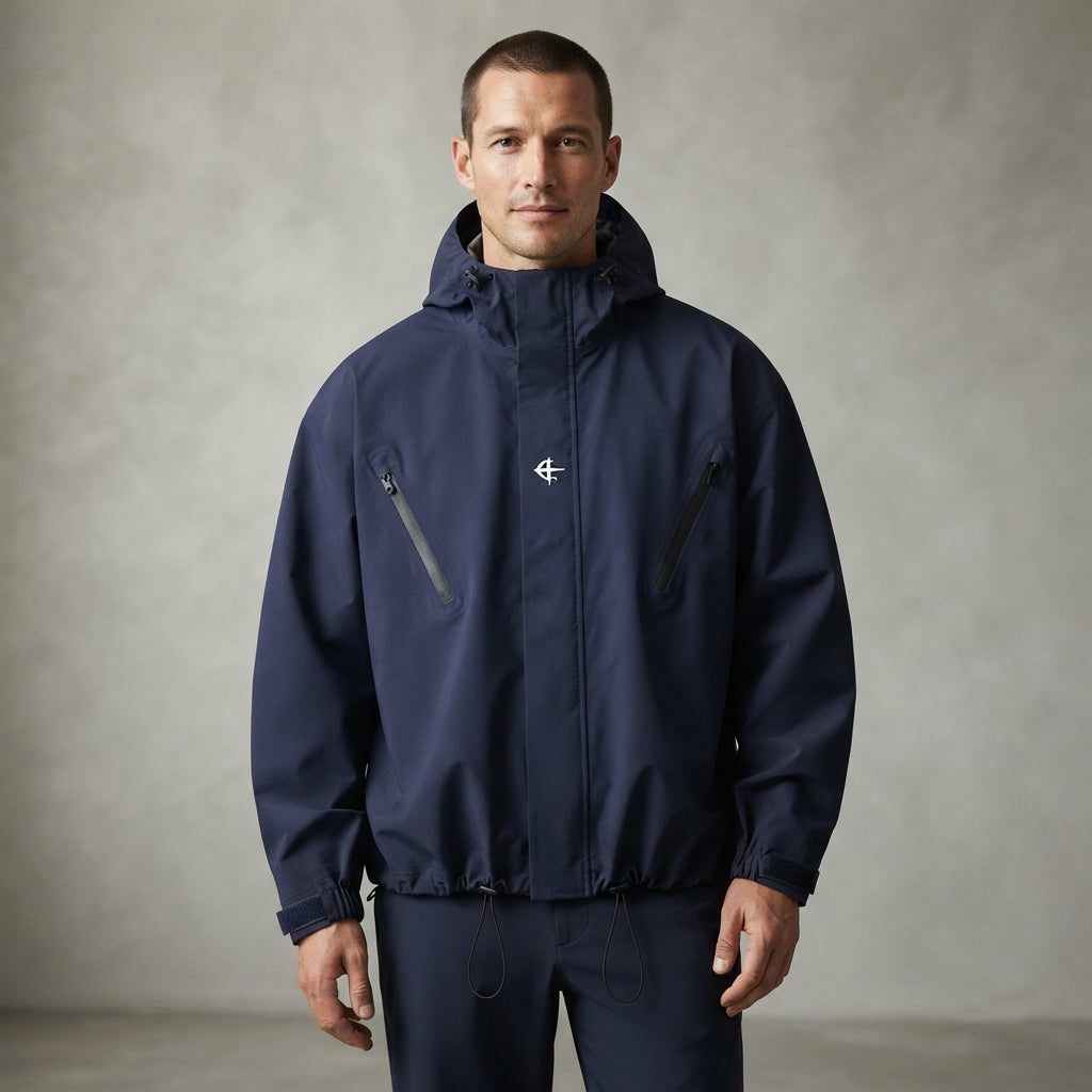 Men’s Hooded Windbreaker Jacket Casual Outdoor Zip Up Outerwear