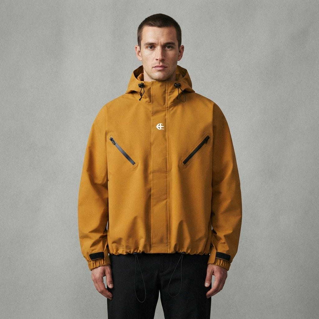 Men’s Hooded Windbreaker Jacket Casual Outdoor Zip Up Outerwear