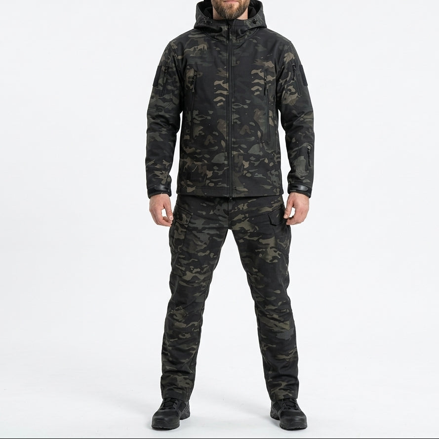 Men’s Tactical Jacket and Cargo Pants Set Outdoor Utility Outfit