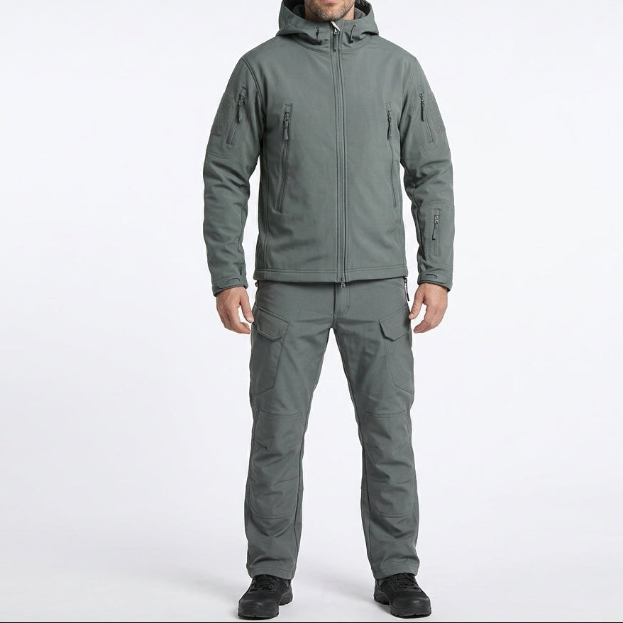 Men’s Tactical Jacket and Cargo Pants Set Outdoor Utility Outfit