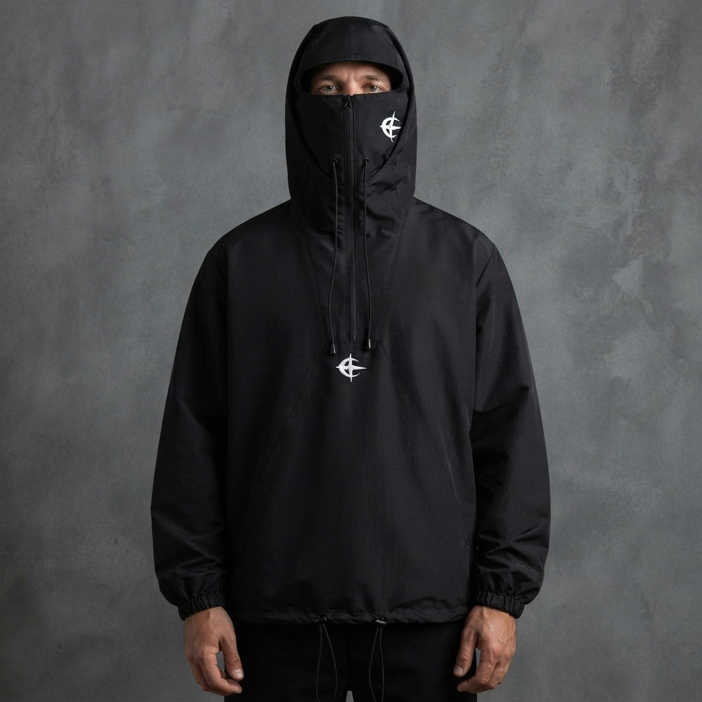 Men’s Hooded Windbreaker Jacket Casual Zip Up Outdoor Outerwear