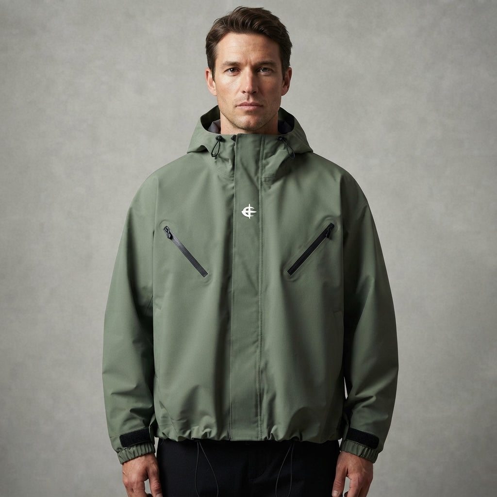 Men’s Hooded Windbreaker Jacket Casual Outdoor Zip Up Outerwear