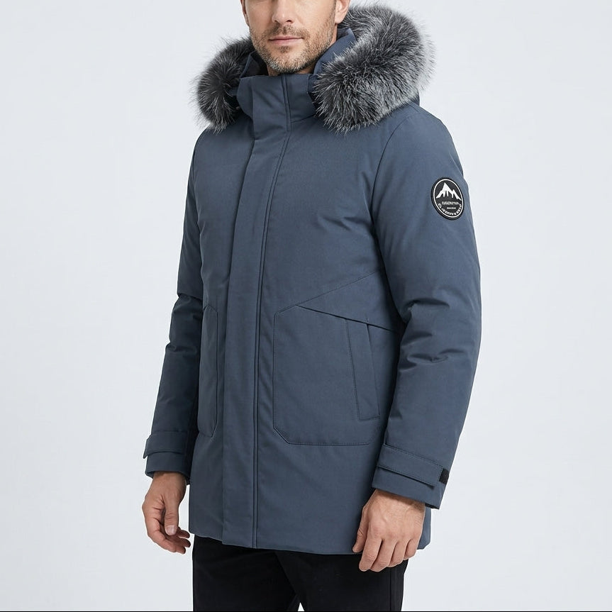 Men’s Parka Jacket Hooded Casual Outdoor Outerwear
