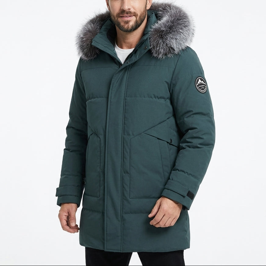 Men’s Parka Jacket Hooded Casual Outdoor Outerwear