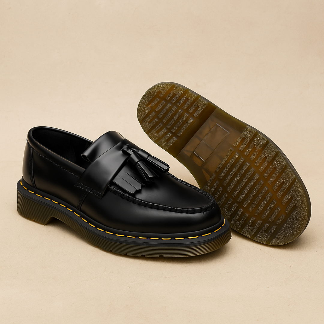 Men's Brown Leather Loafers with Tassel Detail – Comfortable Slip-On Loafer Shoes for Casual and Formal Wear - Solorfit