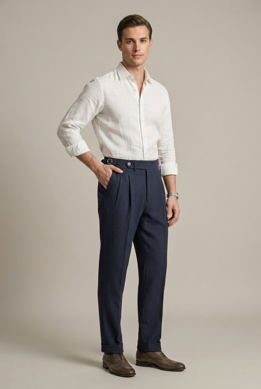Men’s Casual Dress Pants Straight Fit Office Work Trousers