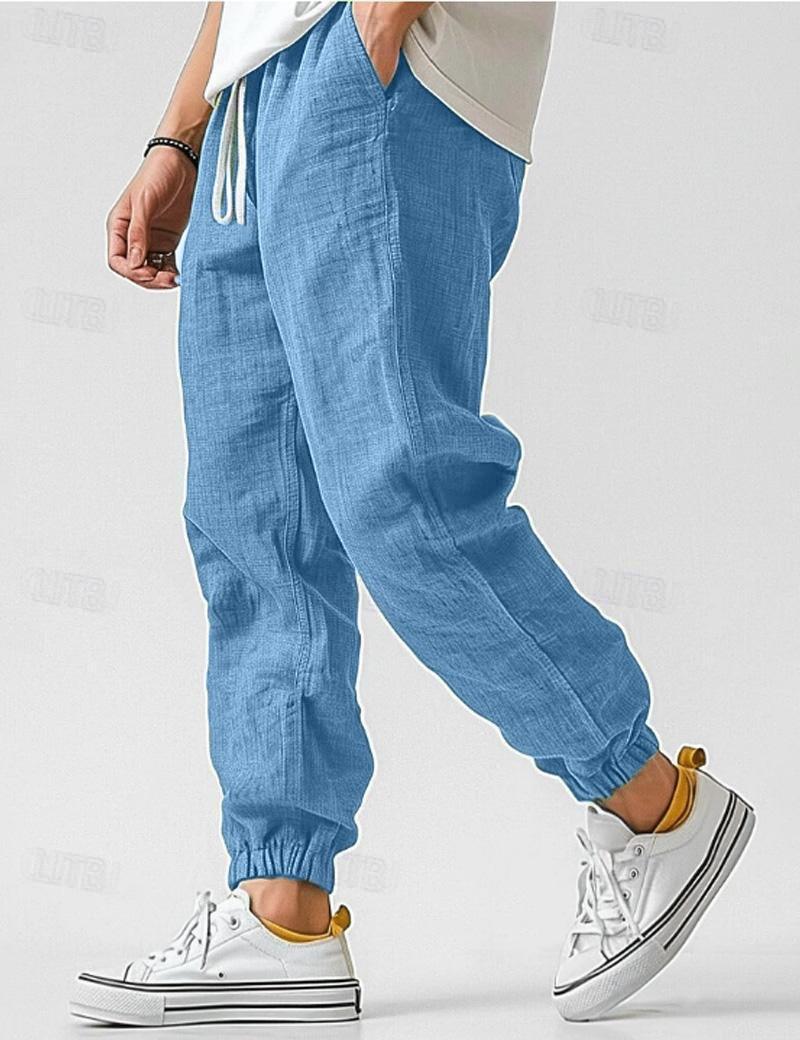 Men’s Casual Jogger Pants Drawstring Elastic Waist Lightweight Trousers