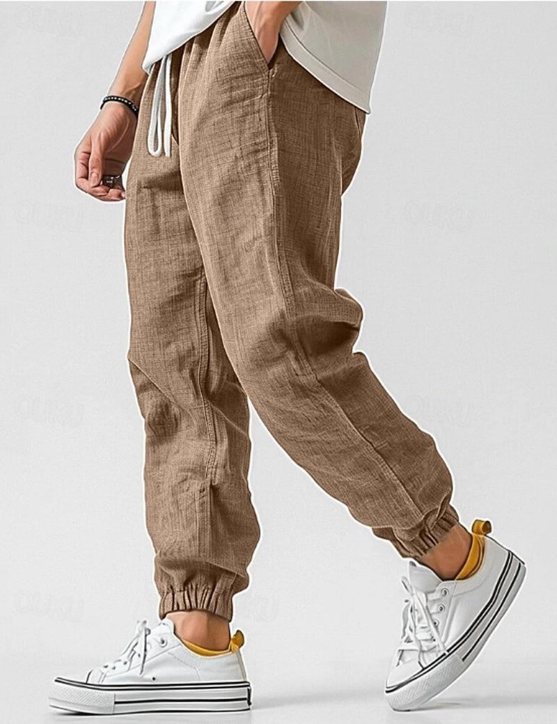 Men’s Casual Jogger Pants Drawstring Elastic Waist Lightweight Trousers