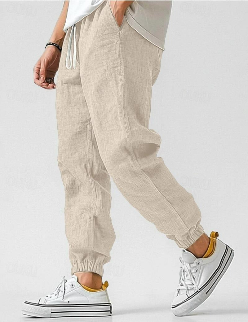 Men’s Casual Jogger Pants Drawstring Elastic Waist Lightweight Trousers