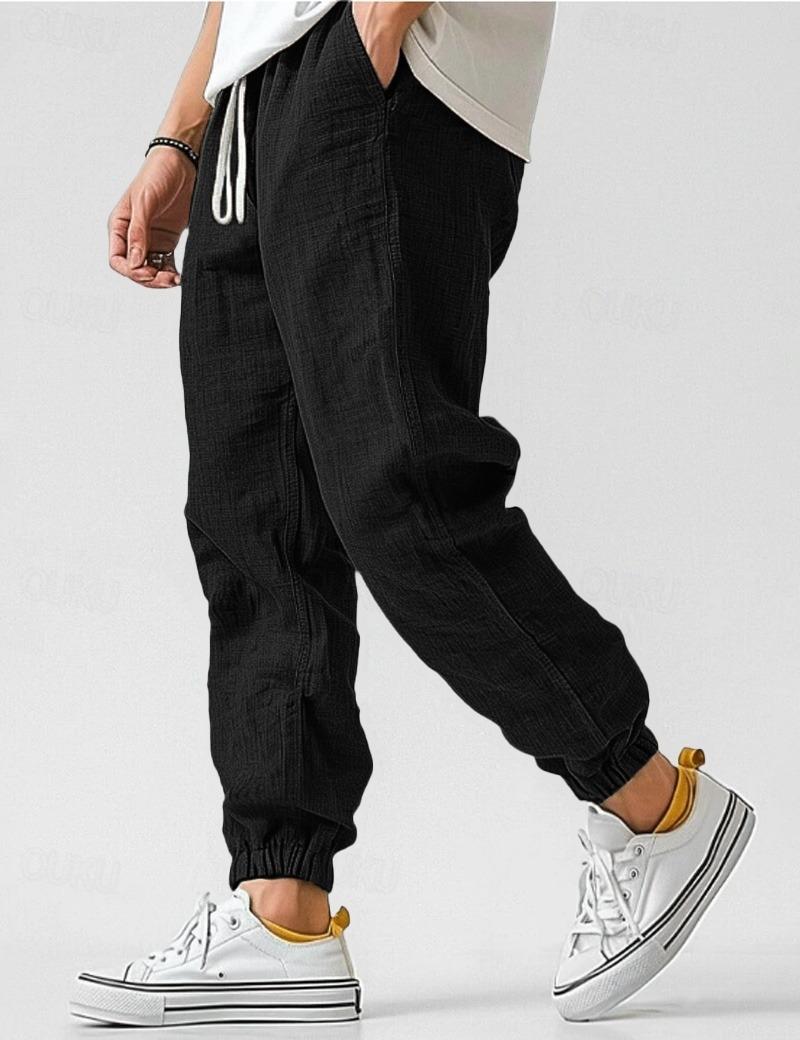 Men’s Casual Jogger Pants Drawstring Elastic Waist Lightweight Trousers